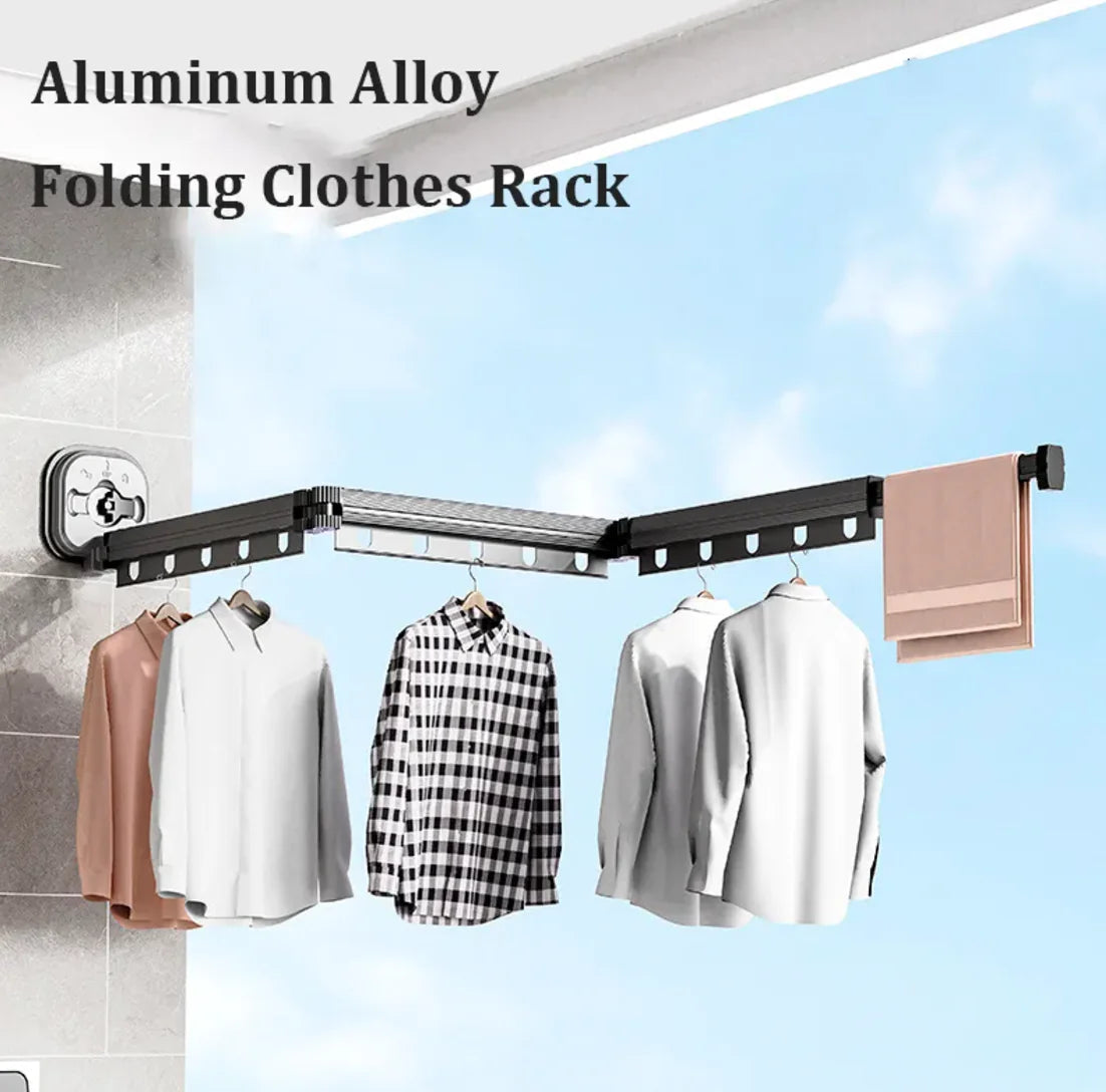 Retractable Aluminum Suction Cup Clothes Hanger by Anti Spier