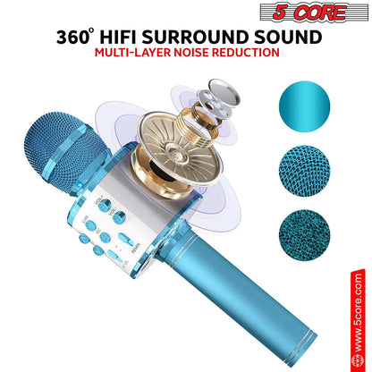 5Core Wireless Karaoke Microphone Bluetooth Mic Portable Handheld Microfonos Inalambricos by Anti Spier