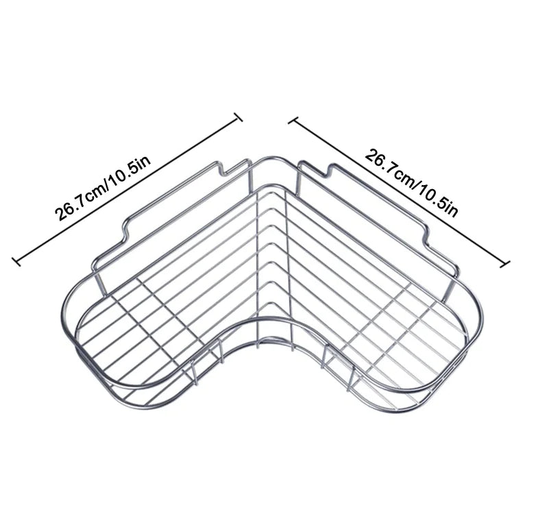 Shower Caddy Shelf Bathroom Corner Bath Storage Holder Organizer Triangular Rack by Anti Spier
