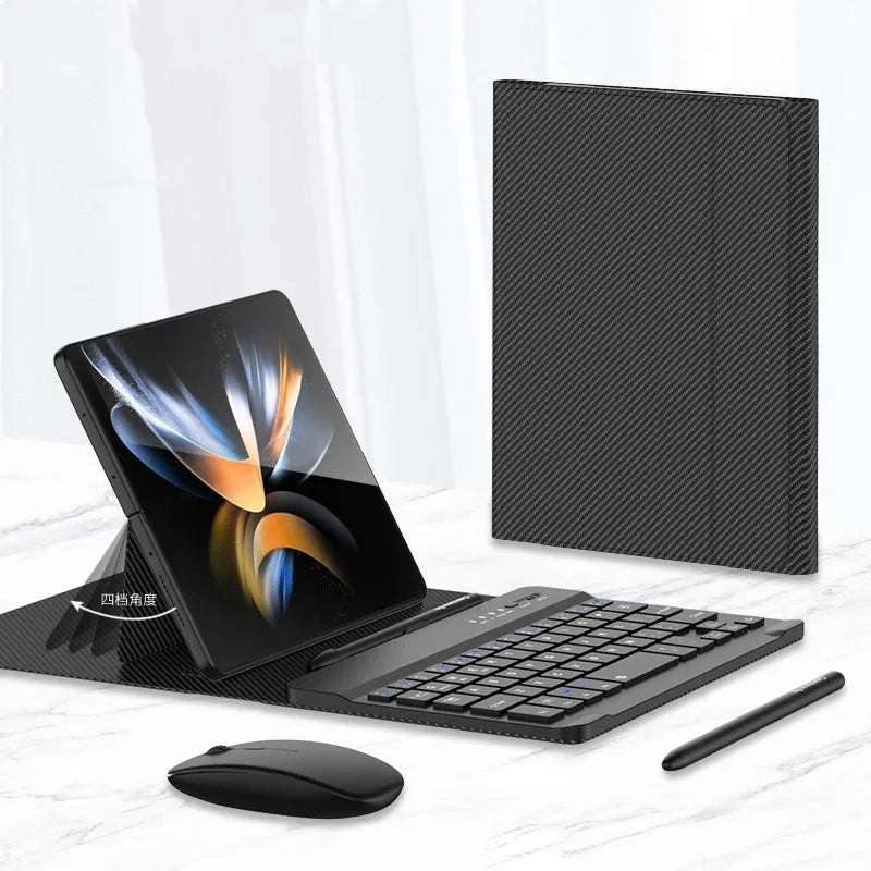Wireless Keyboard & Folding Leather Case by Anti Spier