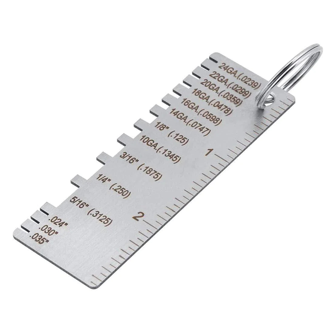 2PCS Thickness Gage Sheet Metal Gauge Measuring Tool Wire Gauge Stainless Steel by Anti Spier