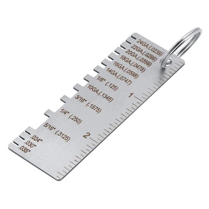 2PCS Thickness Gage Sheet Metal Gauge Measuring Tool Wire Gauge Stainless Steel by Anti Spier