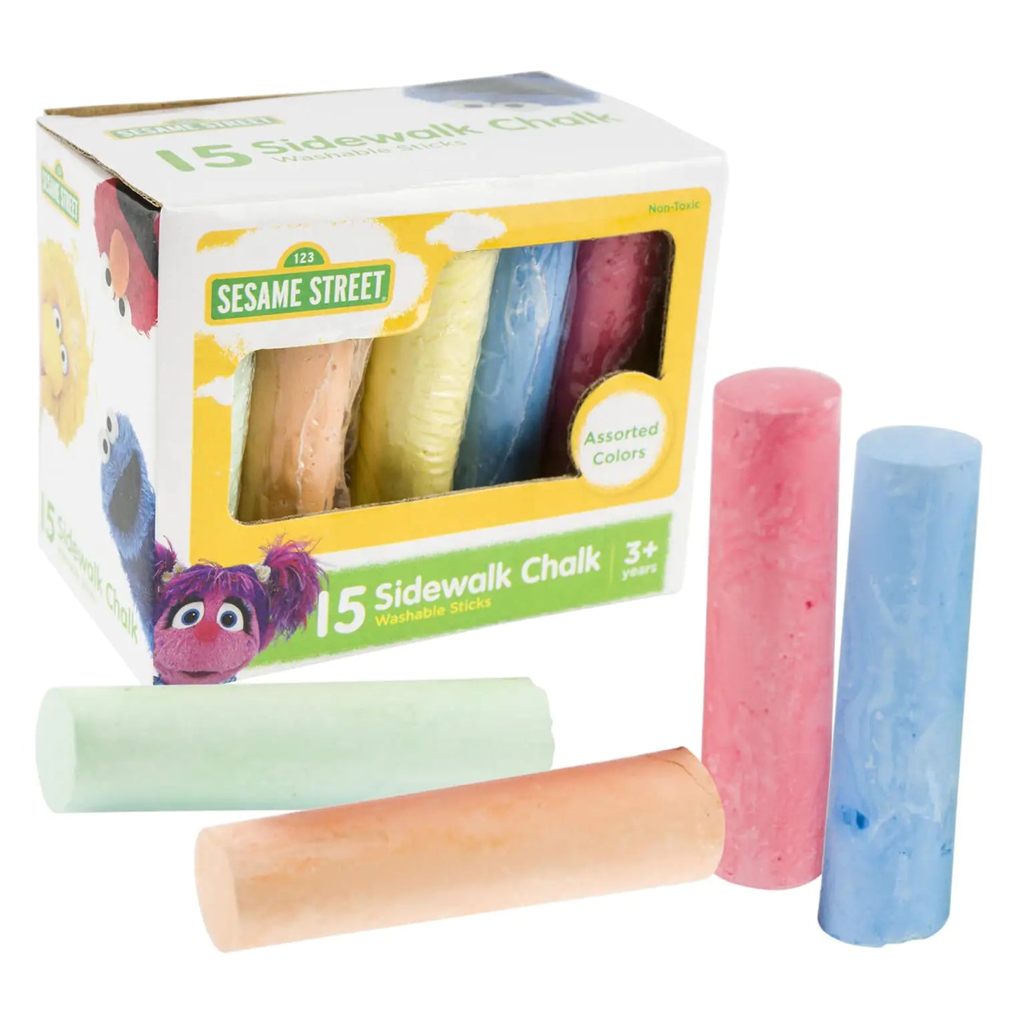 Sesame Street Chalk- Assorted Colors 15ct by Anti Spier