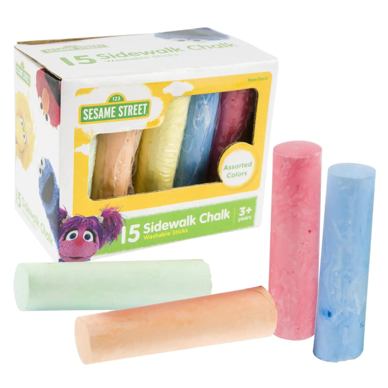 Sesame Street Chalk- Assorted Colors 15ct by Anti Spier