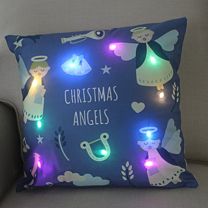 Super Soft Plush Christmas LED Lantern Pillowcase by Anti Spier