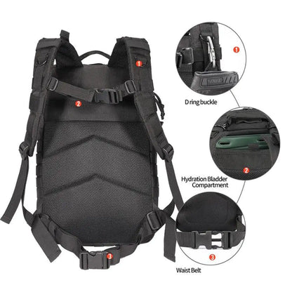 42L Tactical Backpack Bag with USA Patch by Anti Spier