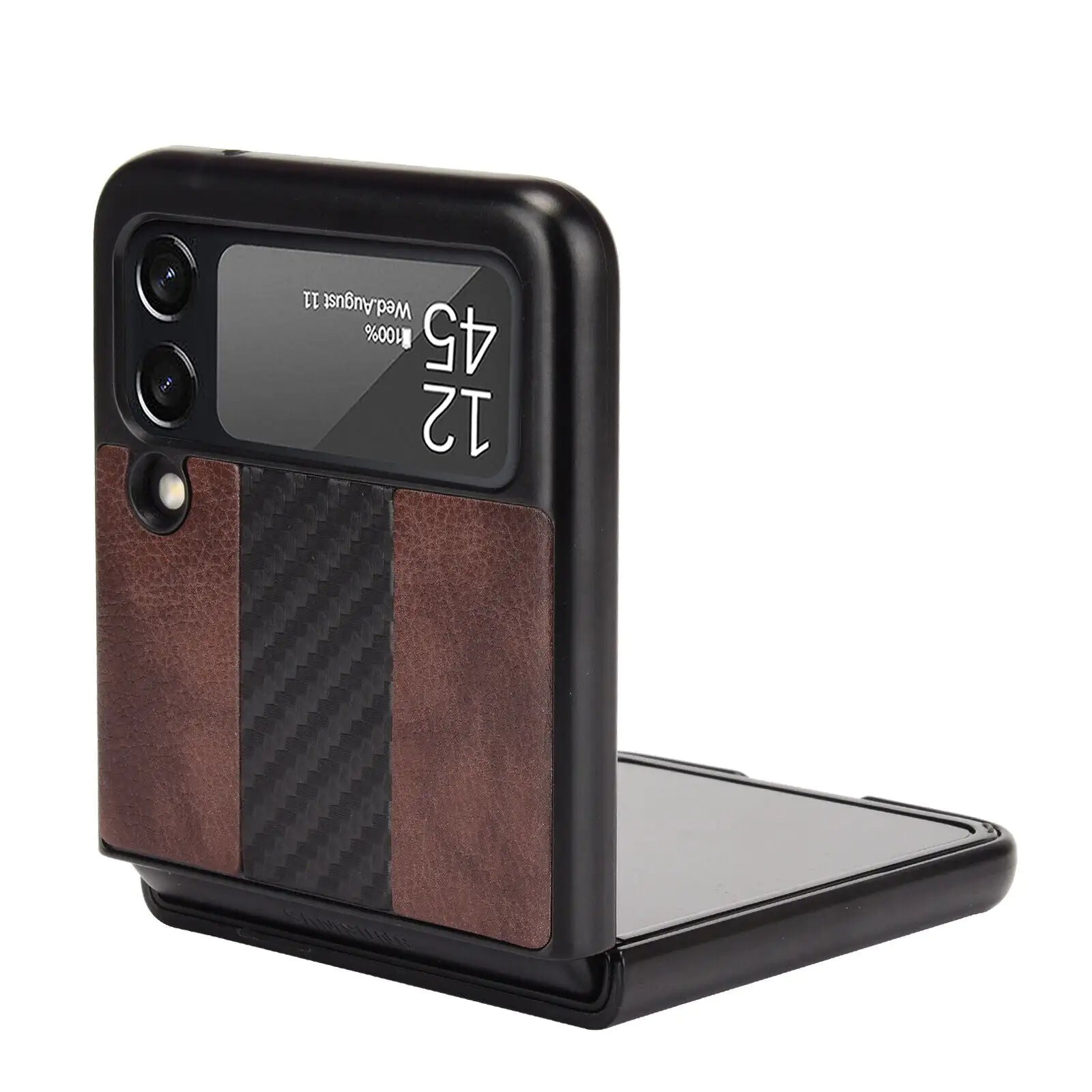 For Samsung Galaxy Z Flip 3 5G Slim Folding Leather Shockproof Phone Case Cover by Anti Spier