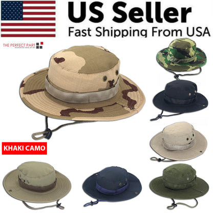Boonie Bucket Hats Outdoor Fishing Hunting Wide Brim Mesh Camo Safari Sun Cap by Anti Spier