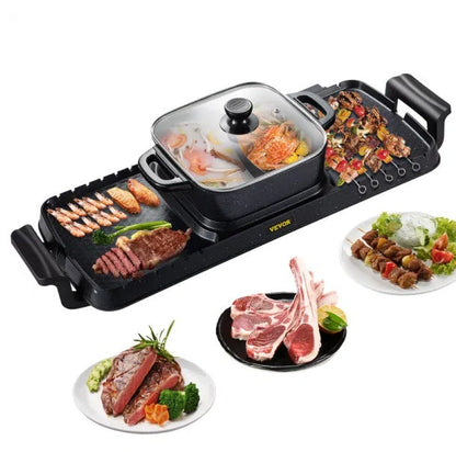 Multifunctional Teppanyaki Grill Pot With Dual Temp Control by Anti Spier