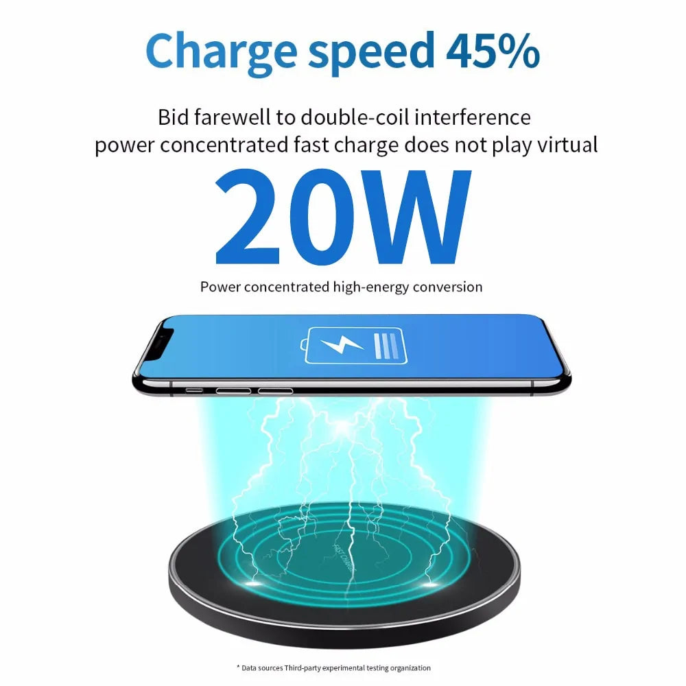 20W Qi Wireless Charger: Fast Charging for iPhone, Samsung, Xiaomi, Huawei, and More! by Anti Spier