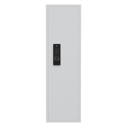 53Passwod Touch Panel In-Wall Safe,Hidden Wall Gun Safe For Rifles With Adjustable Shelves,Assembled Storage Multifunctional Wall Safe For Firearm And Valuables White-Digital by Anti Spier