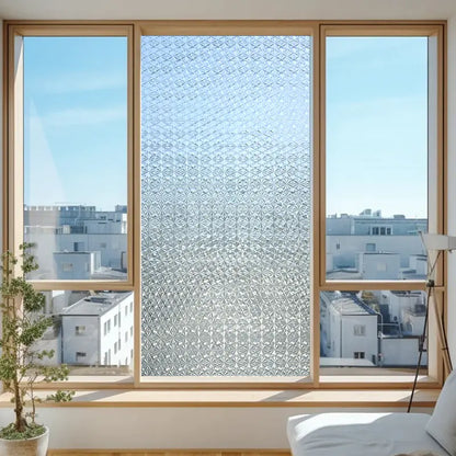 Static Cling Window Film - Frosted 3D Decorative Vinyl by Anti Spier