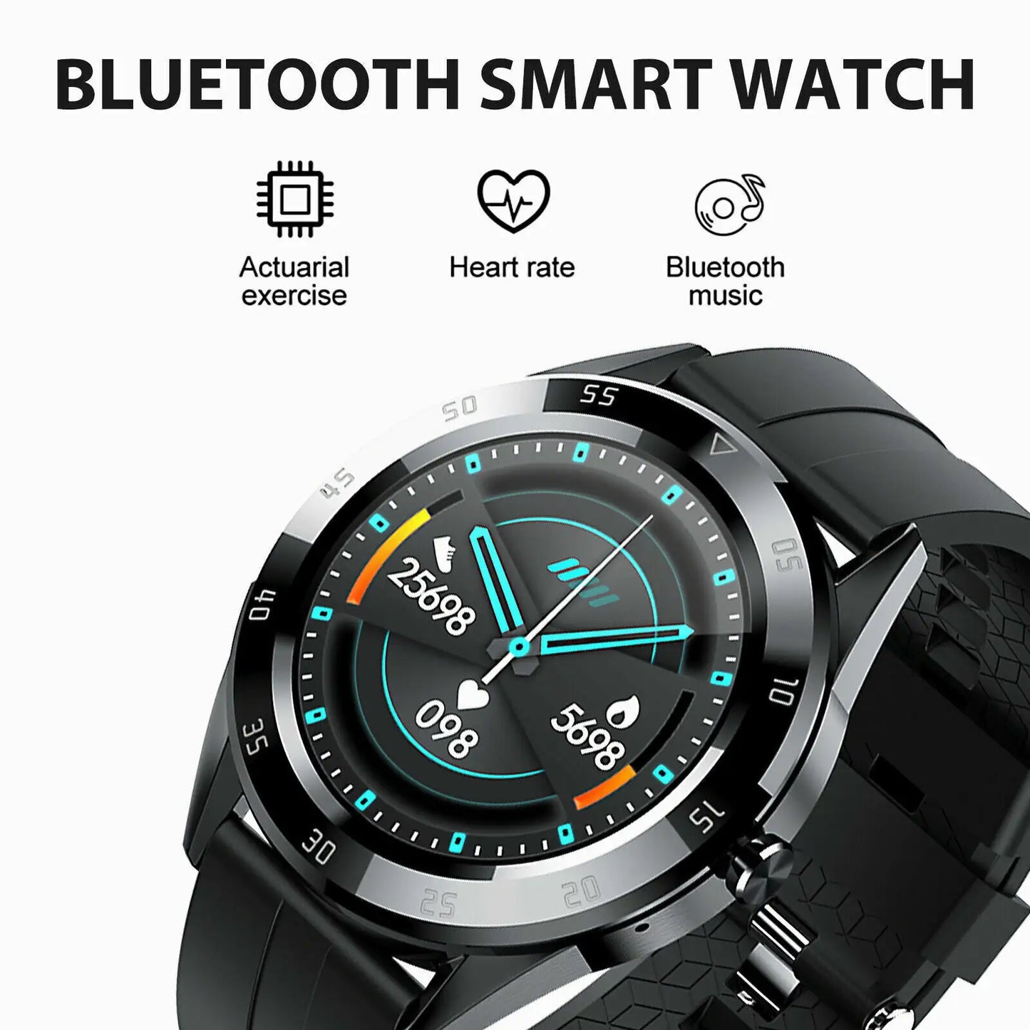 Waterproof Bluetooth Smart Watch Phone Mate Heart Rate Tracker For iOS Android by Anti Spier