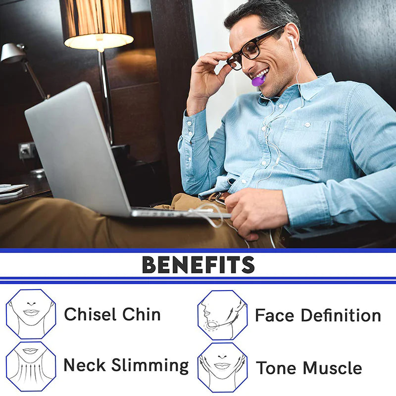 3PCS Jawline Exerciser Mouth Exercise Fitness Ball Neck Face Jaw Trainer Toning by Anti Spier