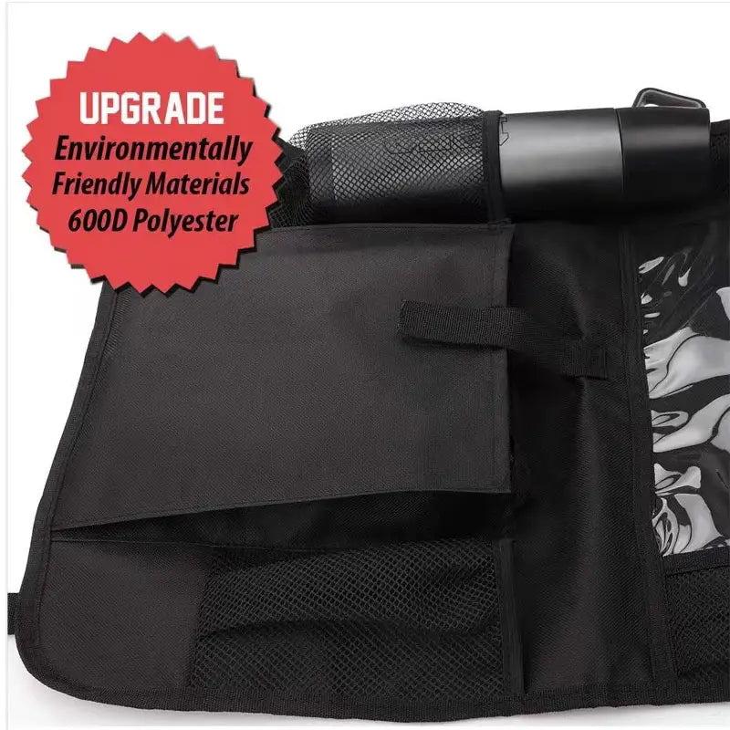Car Seatback Organizer with Cup Holder - Travel Accessory by Anti Spier