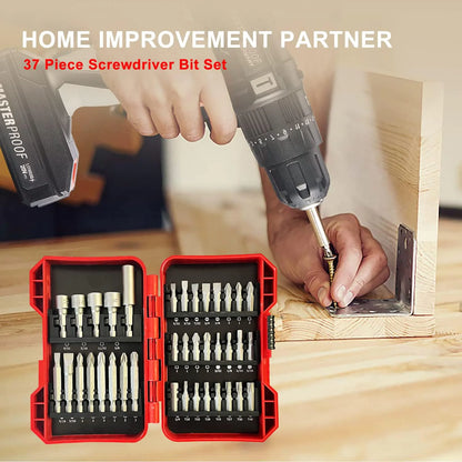 37 Piece Impact Screwdriver Bit Set Nut Driver Torx Phillips Tool Magnetic Drill by Anti Spier