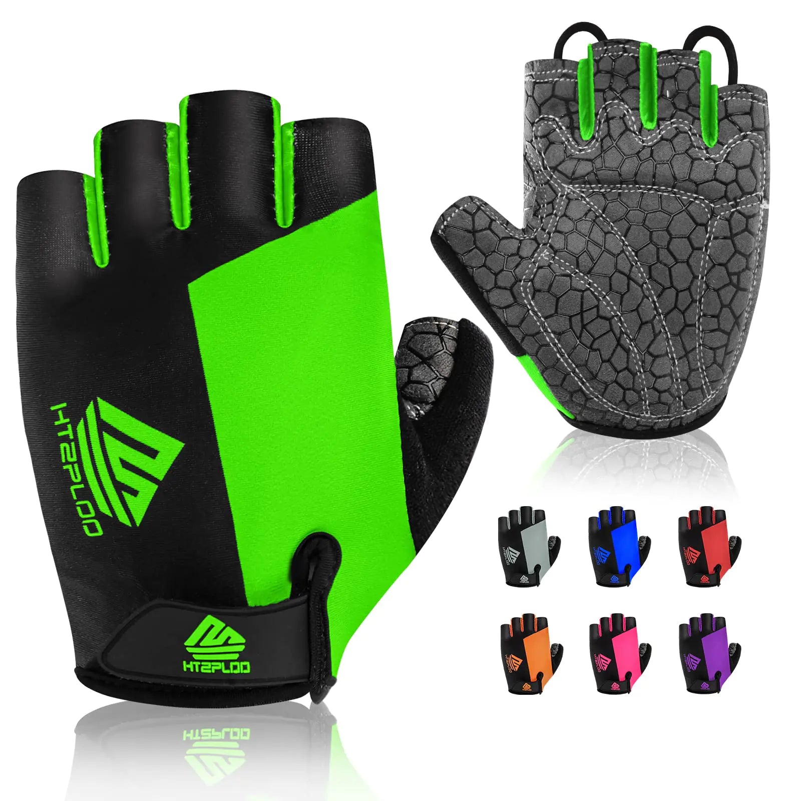 Bike Gloves Cycling Gloves Biking Gloves Bicycle Gloves for Men Women with Anti-Slip Shock-Absorbing Pad,Light Weight Half Finger Gloves for Cycling Workout Training Outdoor Black&gray X-Large by Anti Spier