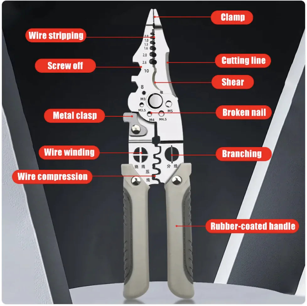 Adjustable Multifunction Wire Crimper, Cable Cutter & Automatic Wire Stripper by Anti Spier