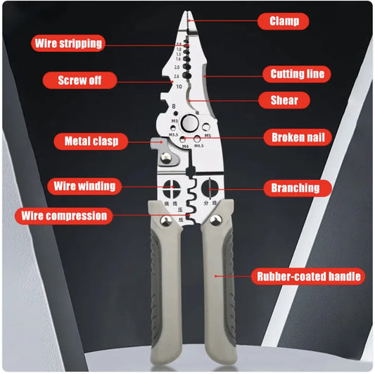 Adjustable Multifunction Wire Crimper, Cable Cutter & Automatic Wire Stripper by Anti Spier
