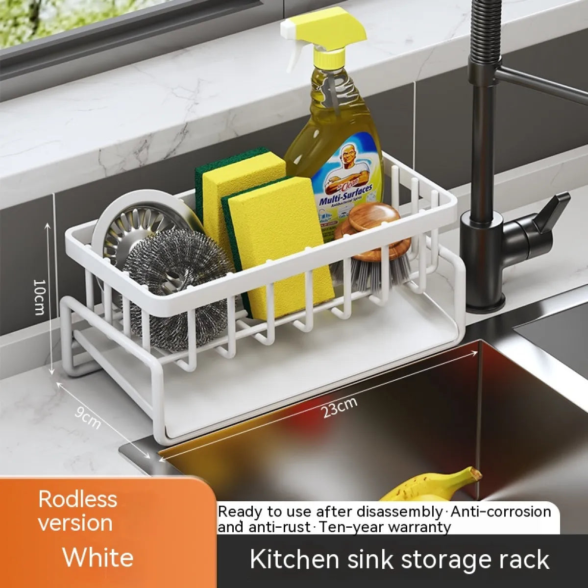 Multi-Functional Kitchen Sink Storage & Drainage Rack by Anti Spier