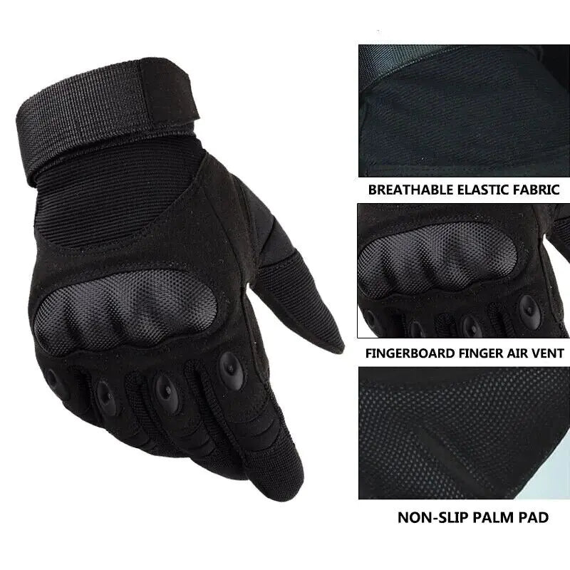 Tactical Motorcycle Motocross Full Finger Gloves Motorbike Riding Racing Mittens by Anti Spier