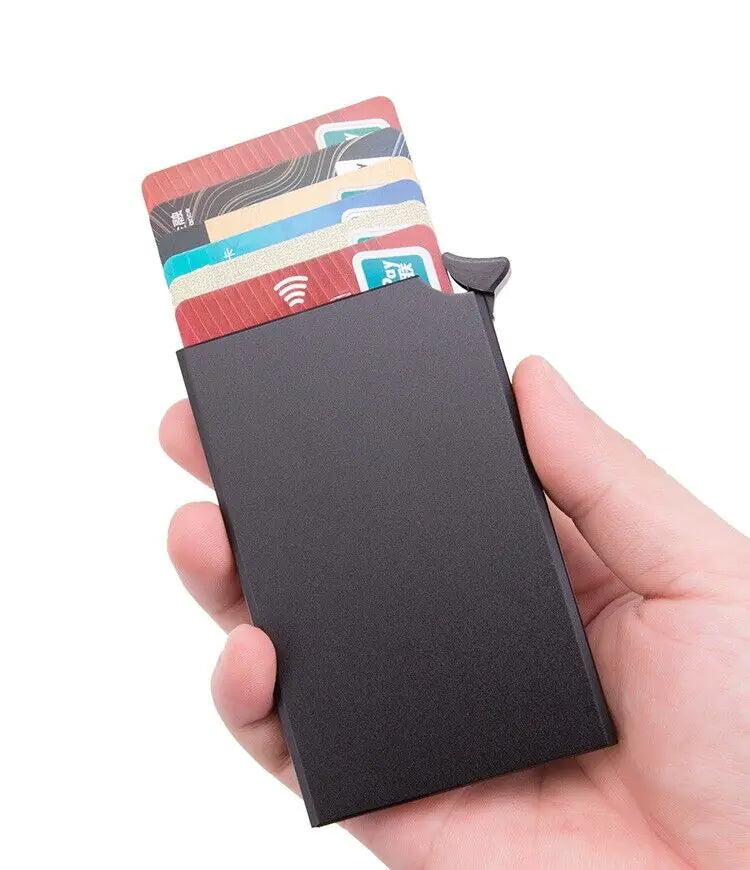Mens RFID Blocking Slim Money Clip Carbon Fiber Wallet ID Credit Card Holder New by Anti Spier