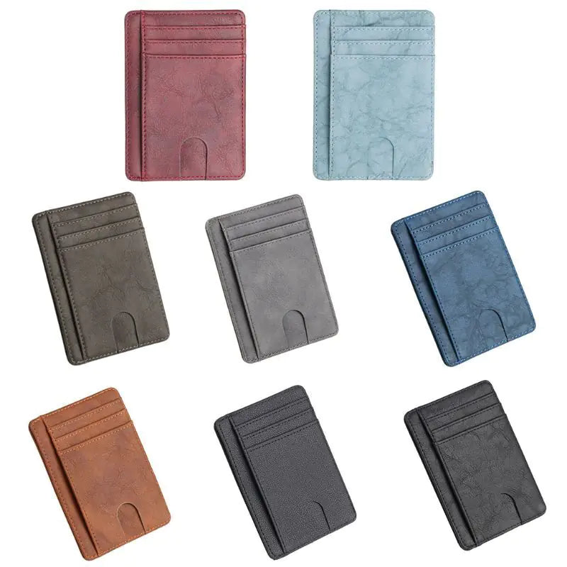 Leather Slim Wallet Credit Card Holder RFID Blocking Pocket ID Money USA by Anti Spier