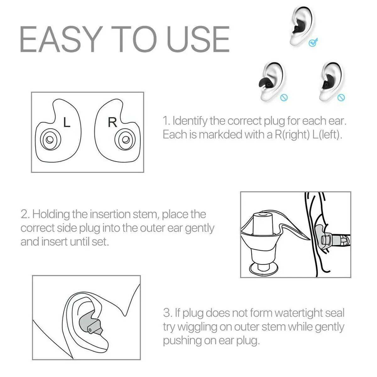 5/10 Pairs Soft Silicone Ear Plugs For Swimming Sleeping Anti Snore Reusable USA by Anti Spier