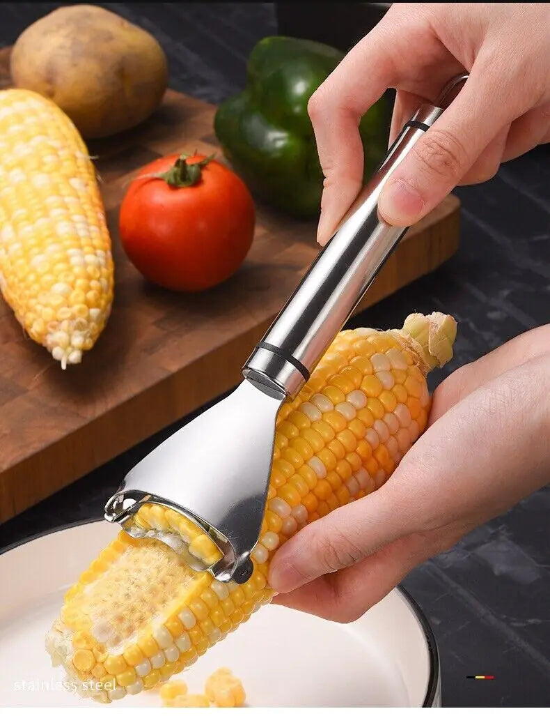 2x Corn Cob Peeler Stainless Steel Thresher Stripper Remover Kitchen Cutter Tool by Anti Spier