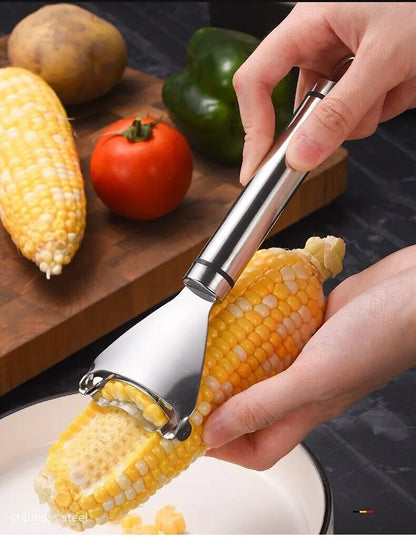 2x Corn Cob Peeler Stainless Steel Thresher Stripper Remover Kitchen Cutter Tool by Anti Spier