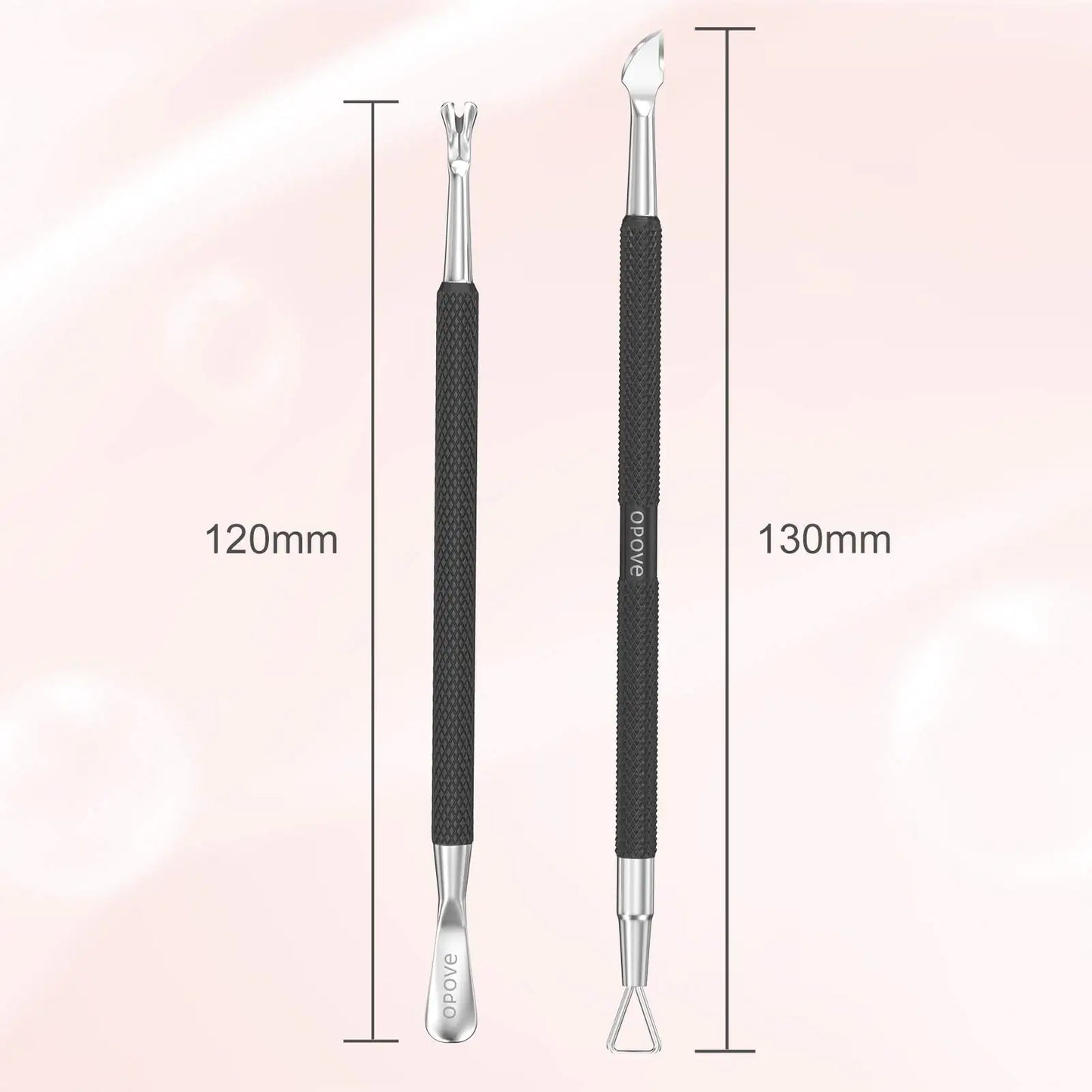 Cuticle Pusher Nail Polish Remover Stainless Steel Manicure Tool Set Gel Nail Polish Peeler Scraper Nail Cleaner Pedicure Kit for Fingernail and Toenail, opove P1, Matter Black… Buy X7 Get This 90% Off by Anti Spier
