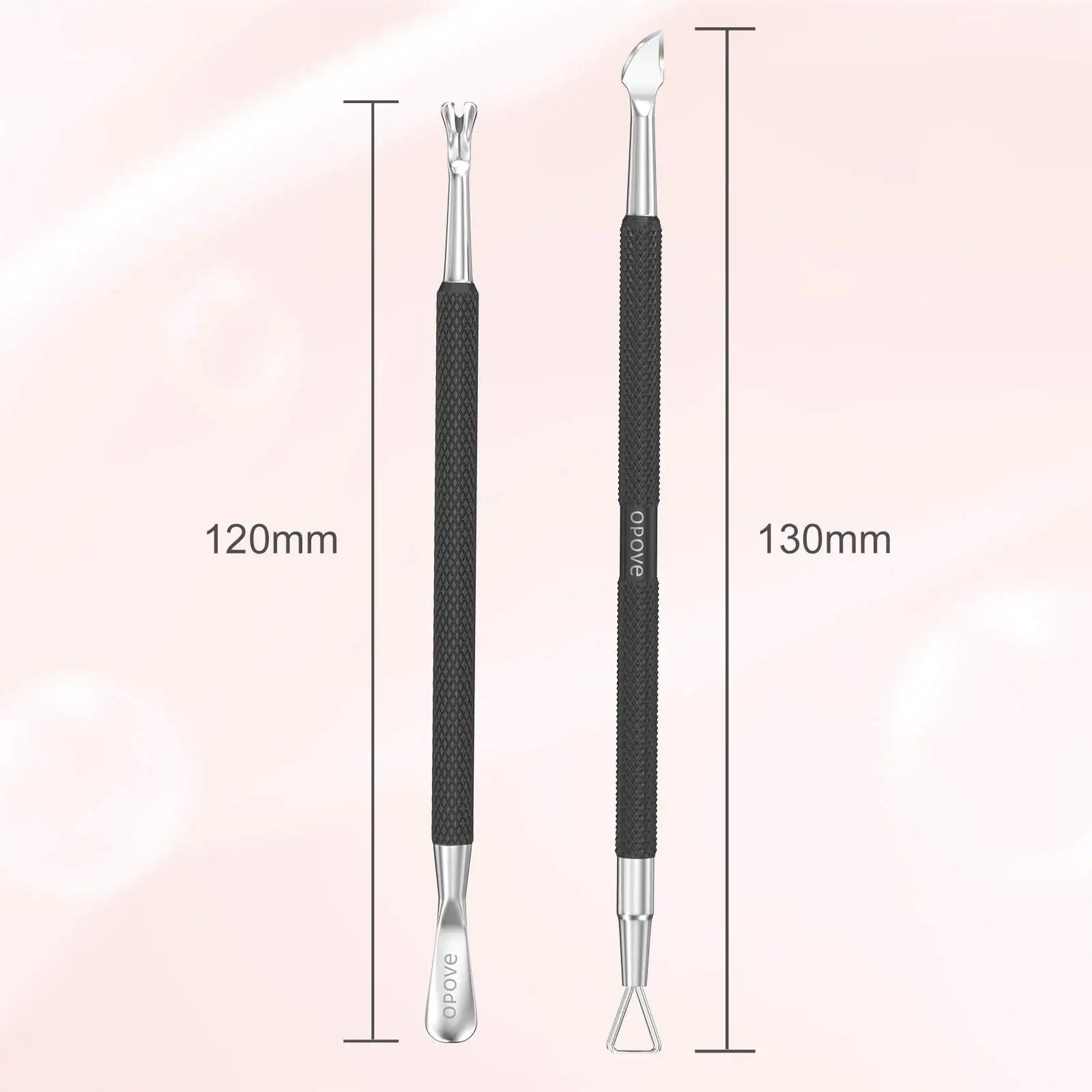 Cuticle Pusher Nail Polish Remover Stainless Steel Manicure Tool Set Gel Nail Polish Peeler Scraper Nail Cleaner Pedicure Kit for Fingernail and Toenail, opove P1, Matter Black… Buy X7 Get This 90% Off by Anti Spier