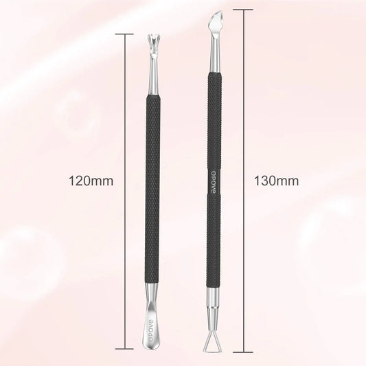 Cuticle Pusher Nail Polish Remover Stainless Steel Manicure Tool Set Gel Nail Polish Peeler Scraper Nail Cleaner Pedicure Kit for Fingernail and Toenail, opove P1, Matter Black… Buy X7 Get This 90% Off by Anti Spier