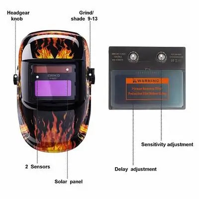Auto-Darkening Electric Welding Mask by Anti Spier