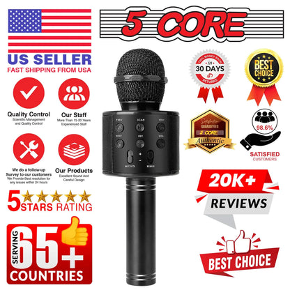 5Core Wireless Karaoke Microphone Bluetooth Mic Portable Handheld Microfonos Inalambricos by Anti Spier