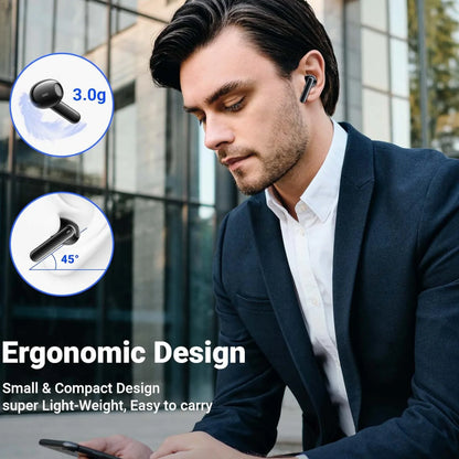 Bluetooth Earbuds Headset 5.3 Wireless Noise Cancelling TWS Trucker Waterproof by Anti Spier