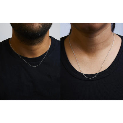 Unisex Solid 14K Gold 1.5mm Paperclip Chain Necklace - Choice of Length and Metal Color by Anti Spier