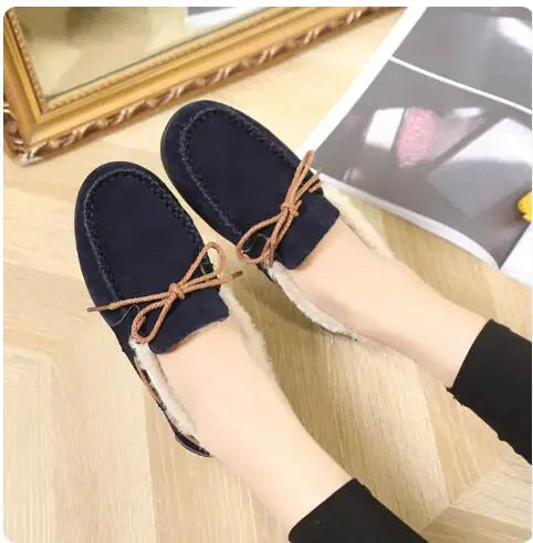Winter Casual Plush Flat Shoes by Anti Spier
