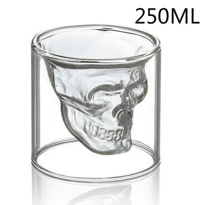Double Layered Glass Skull Coffee Mug by Anti Spier