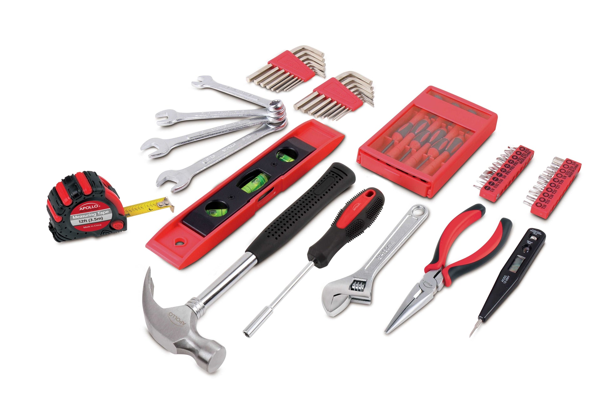53 Piece Household Tool Kit with Tool Box - DT9773 by Apollo Tools