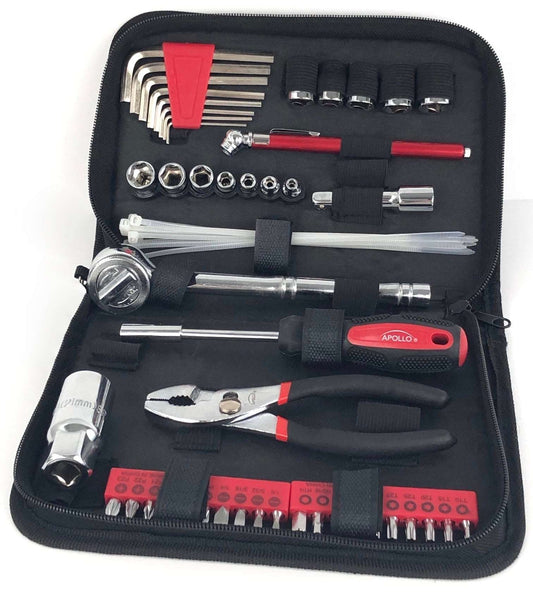56 Piece SAE Auto Tool Set In Zipper Case - DT9774 by Apollo Tools