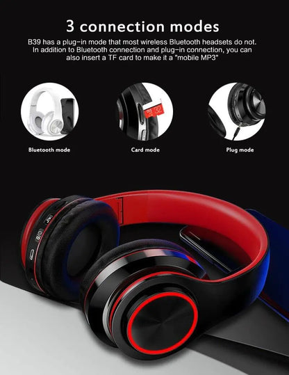 Super Bass Wireless Bluetooth Headphones Foldable Stereo Earphones Headsets Mic by Anti Spier