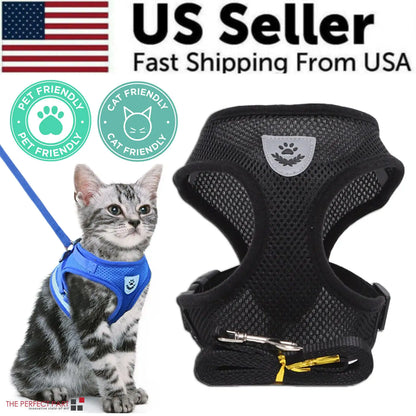 Cat Dog Pet Harness Adjustable Control Vest Dogs Reflective S M L XL Leash by Anti Spier