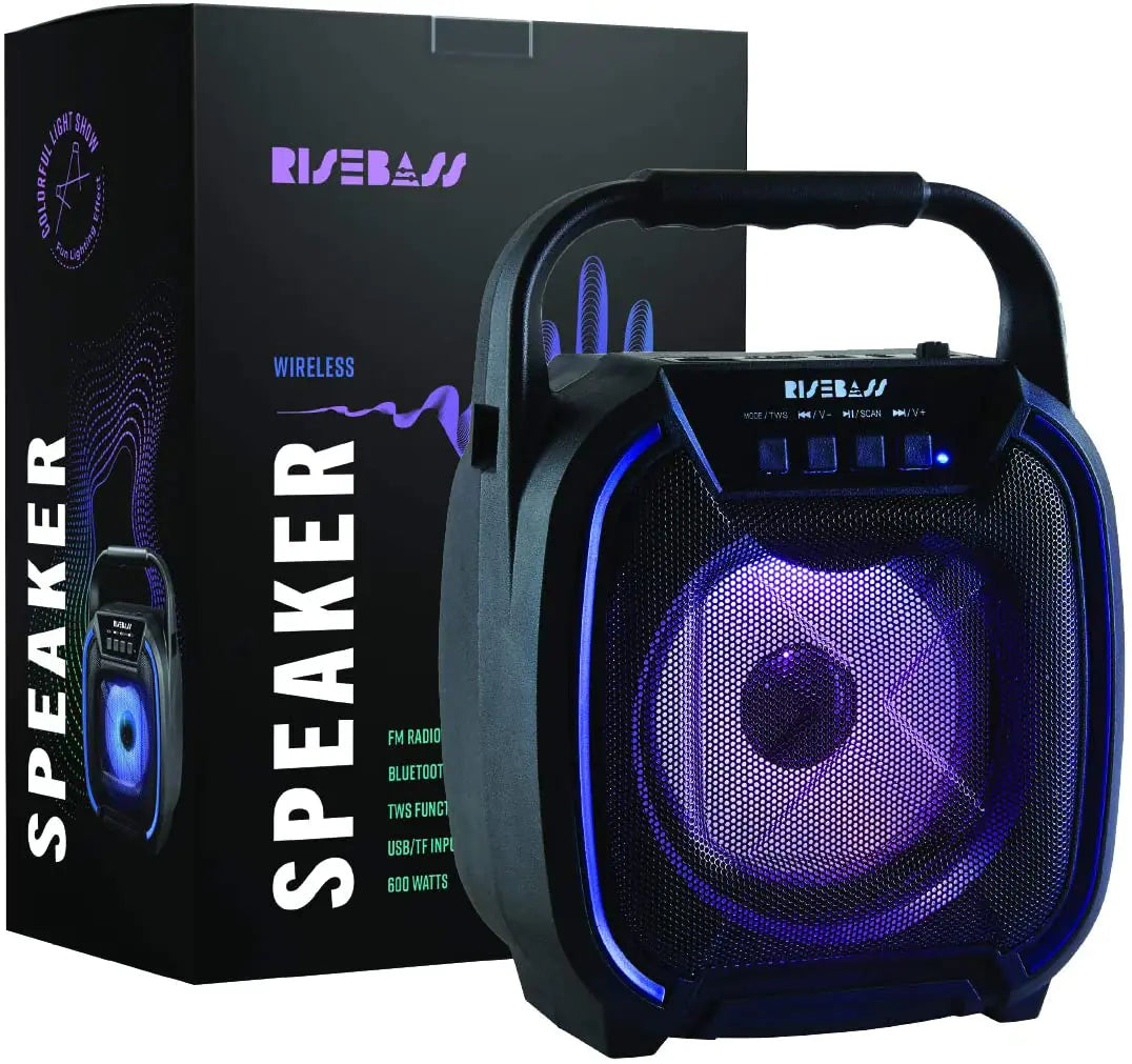 8" 600 watt Speaker - Portable Wireless Bluetooth Speaker with TWS Function by Anti Spier