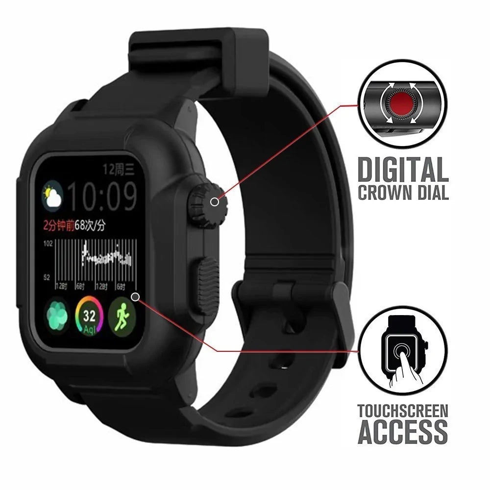 Waterproof Box Case Strap For Apple Watch by Anti Spier