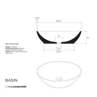 Basin Concrete Sink by ModaConcrete - Direct source for architectural and precast concrete