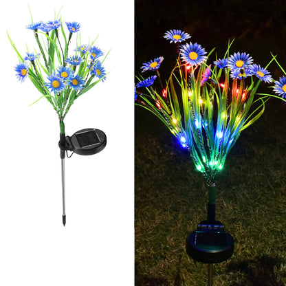 Solar Garden Lights LED Flower Stake Lamp Outdoor Yard Waterproof Patio Decor by Anti Spier