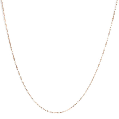 Unisex Solid 14K Gold 1.5mm Paperclip Chain Necklace - Choice of Length and Metal Color by Anti Spier