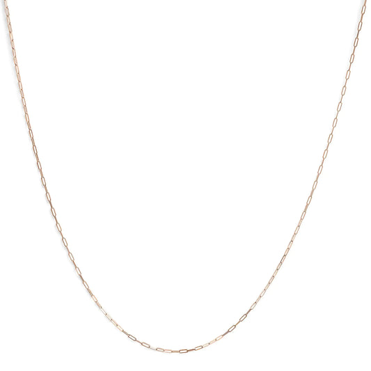 Unisex Solid 14K Gold 1.5mm Paperclip Chain Necklace - Choice of Length and Metal Color by Anti Spier