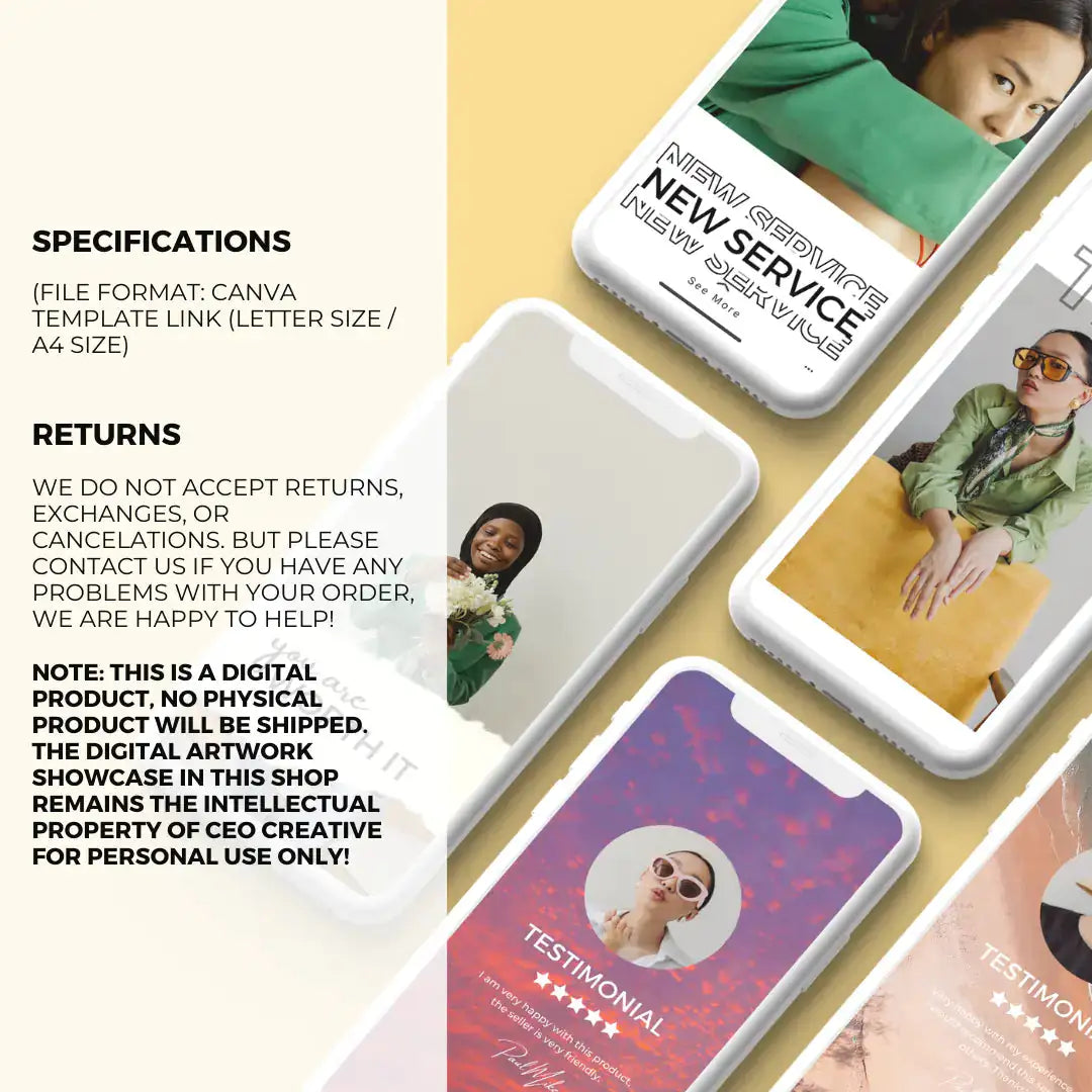 Downloadable Instagram Story 100 Template by Anti Spier